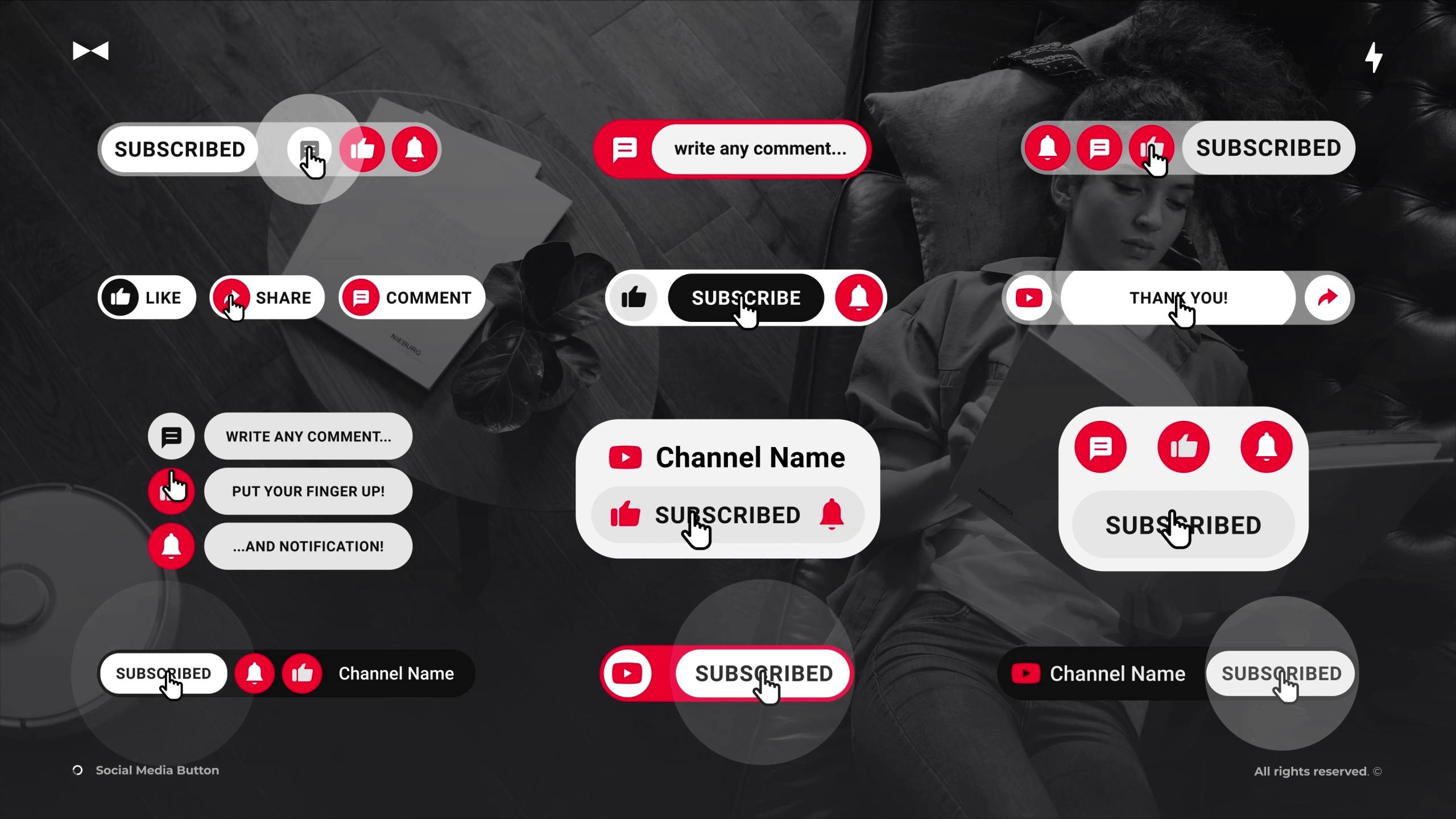 Social Media Buttons video templates | Artlist