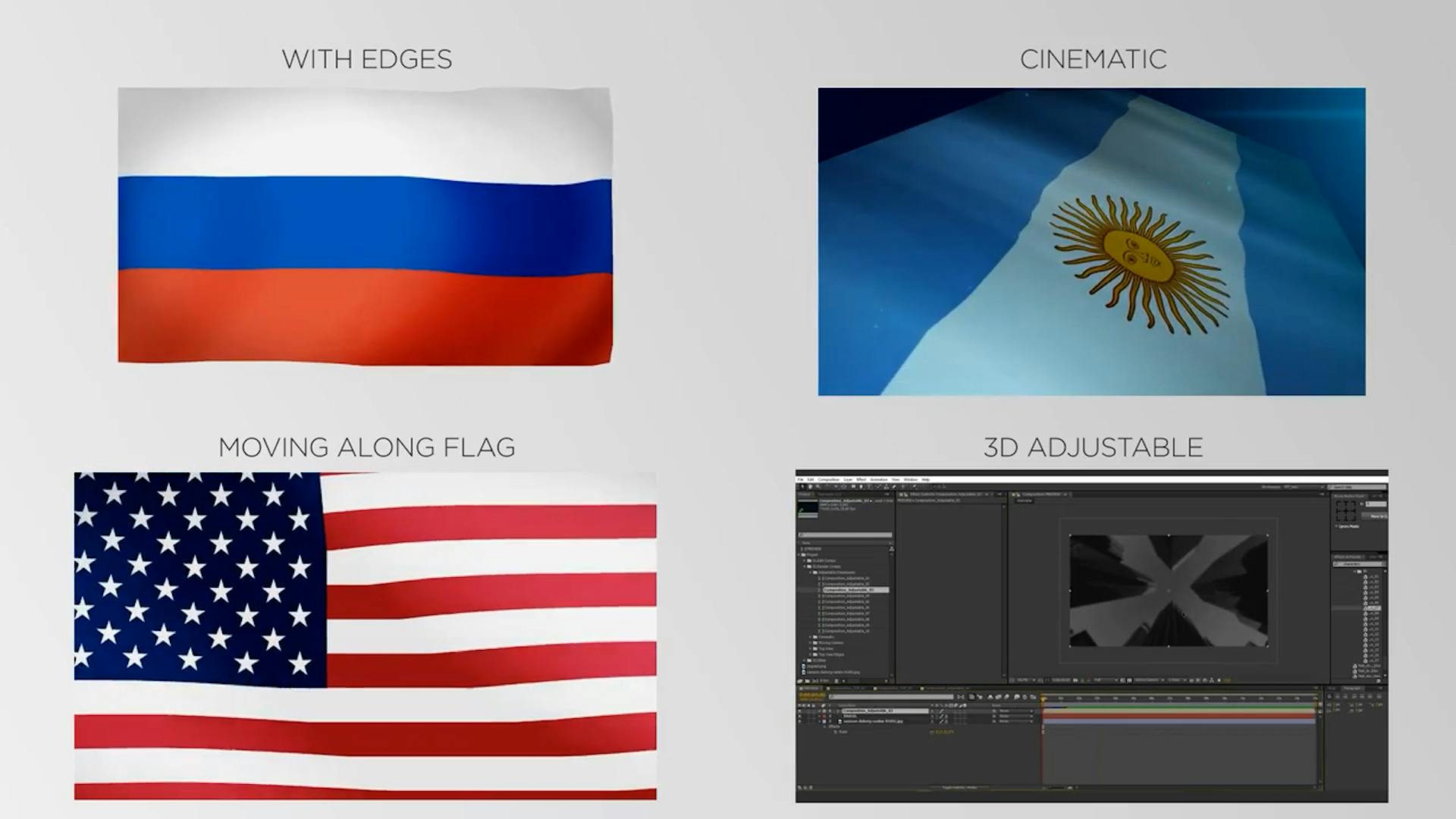 Waving Flag Pack video templates Artlist