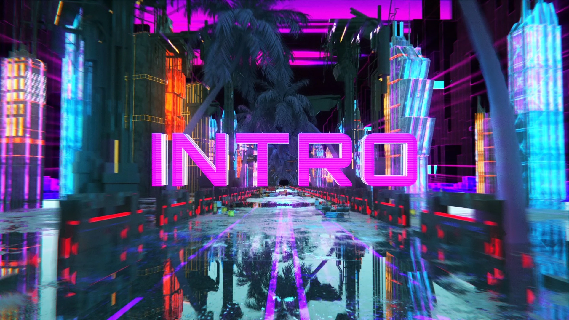 Neon Cyberpunk City Opener