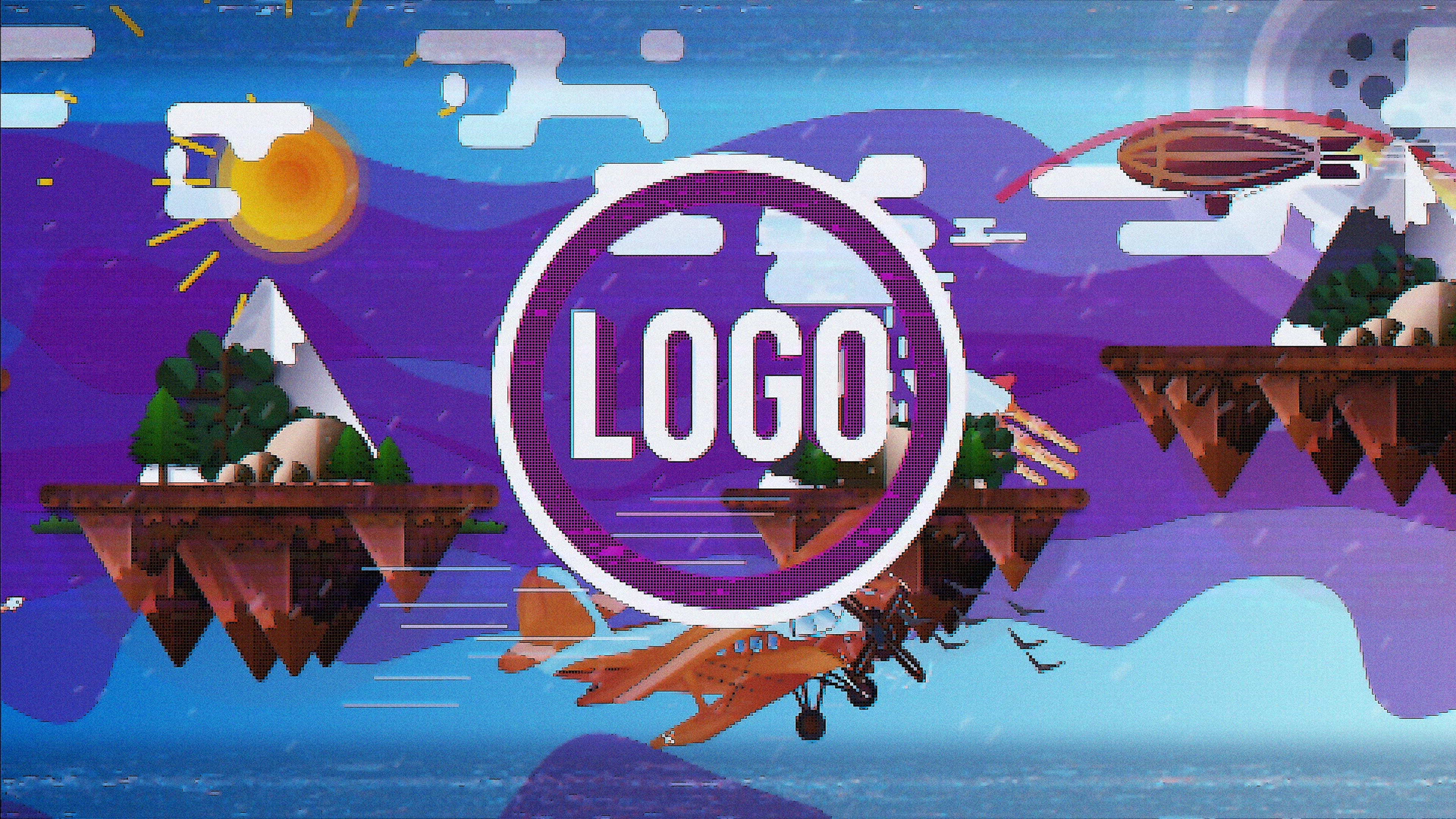 Retro Platformer Game Logo