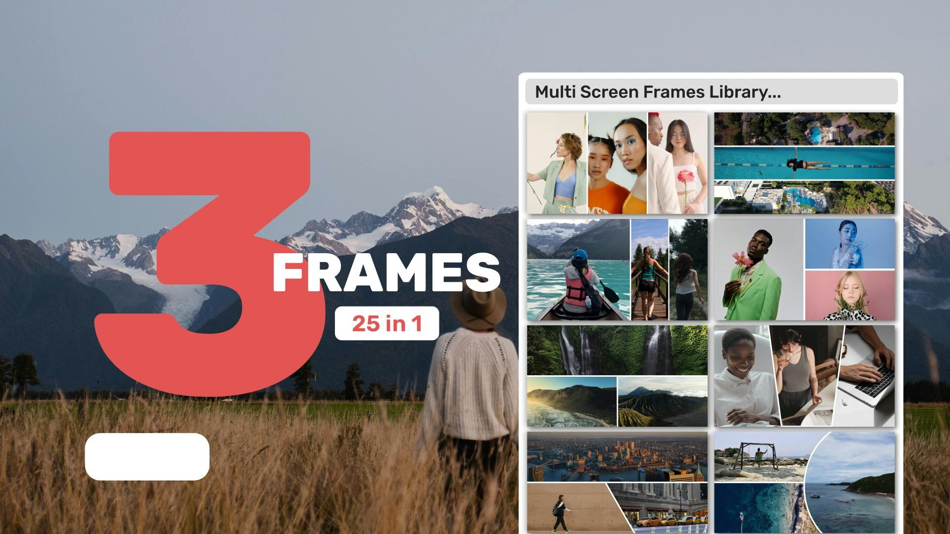 Multi Screen Frames Library 3 Frames video templates | Artlist