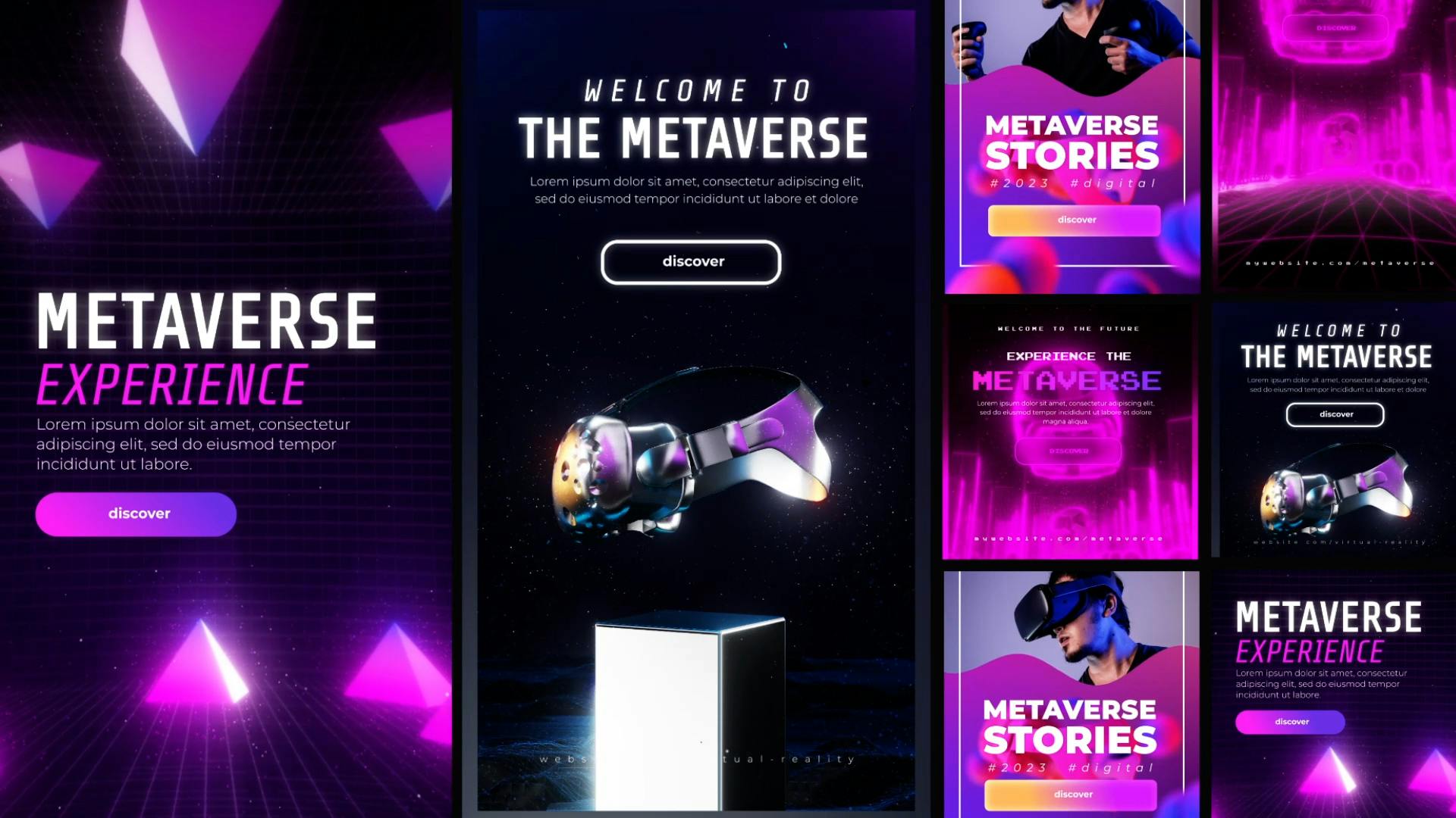 Metaverse Stories & Posts video templates | Artlist