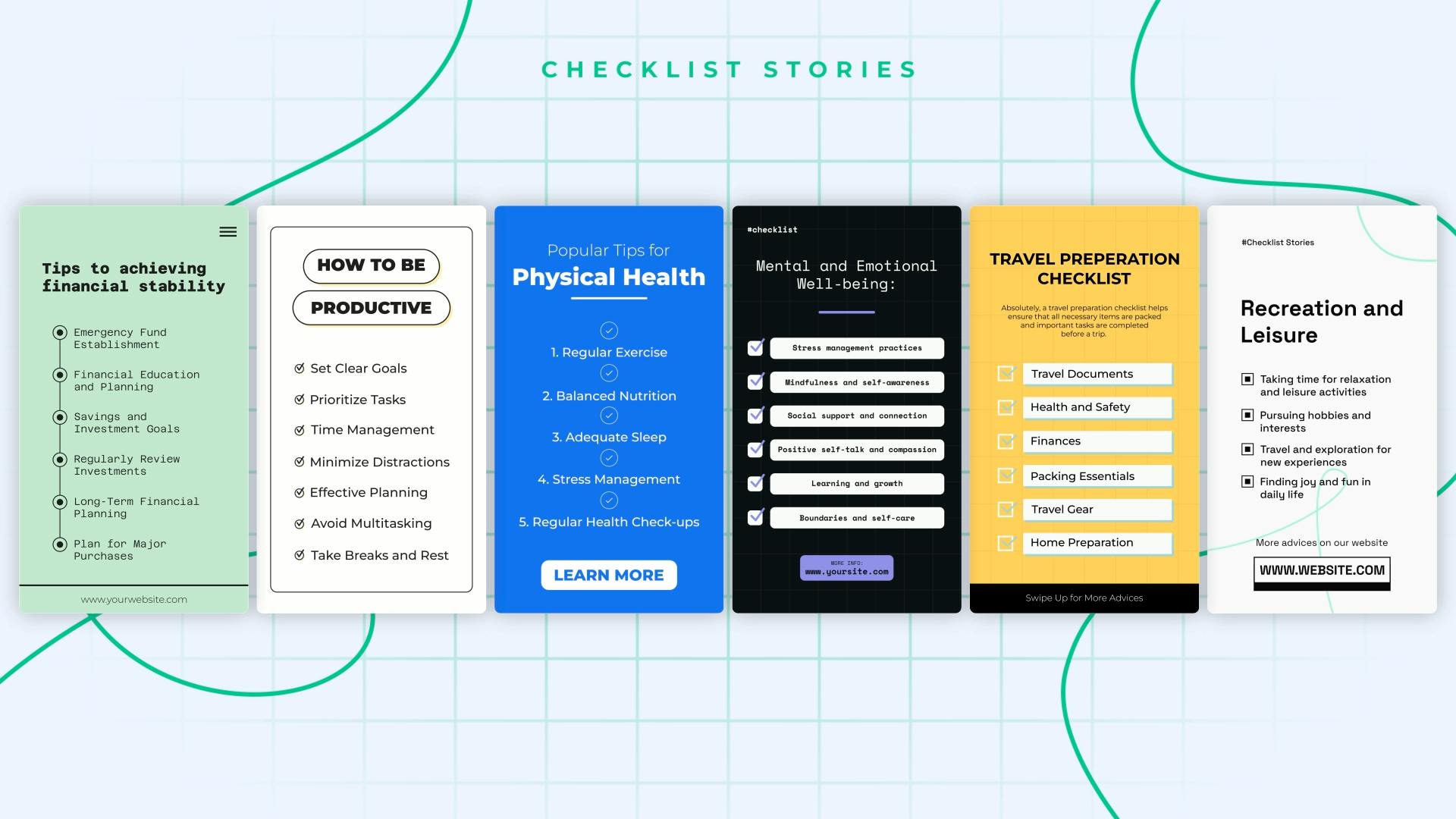 Checklist Stories video templates | Artlist
