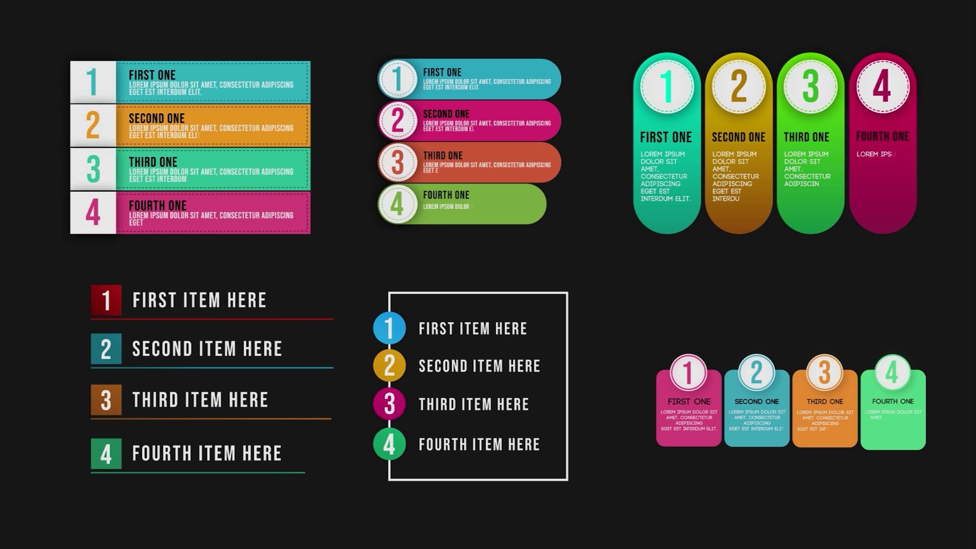Infographic Lists Toolkit video templates | Artlist